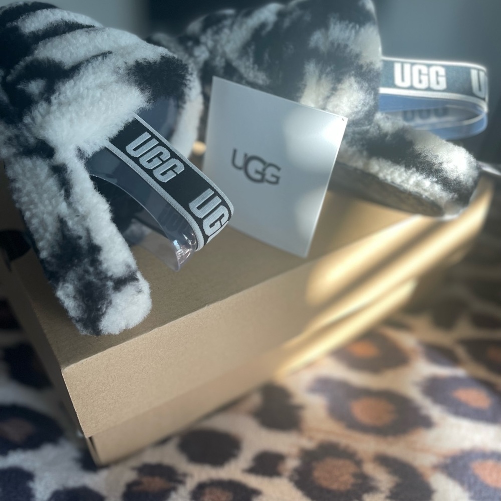 UGG Fluff Yea Marble slides, Sz 1
